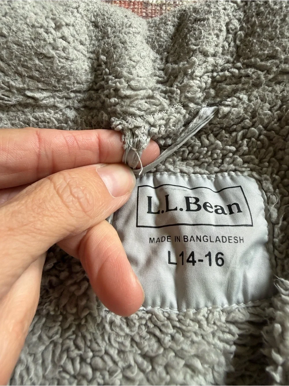 LL Bean Kids L 14-16 Puffer Jacket - Blue/Red/orange/gray